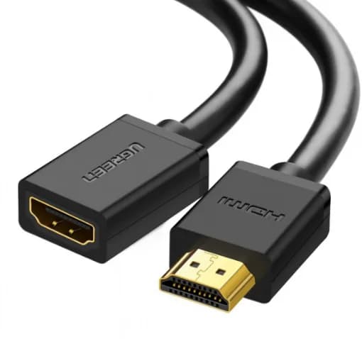 CABLU video prelungitor Ugreen, "HD107" HDMI (T) la HDMI (M), rezolutie maxima 4K UHD (3840 x 2160) la 60 Hz, conectori auriti, 3m, negru "10145" - 6957303811458