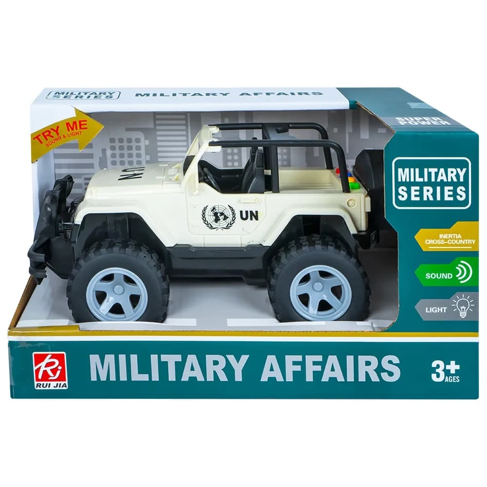 Jeep armata frictiune, cu baterii — miniatură