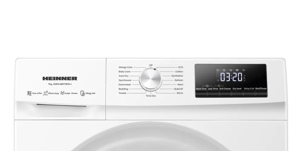 Uscator de rufe HEINNER HHPD-HMY70FD++, 7 kg, Inverter, Clasa: D, Alb — miniatură