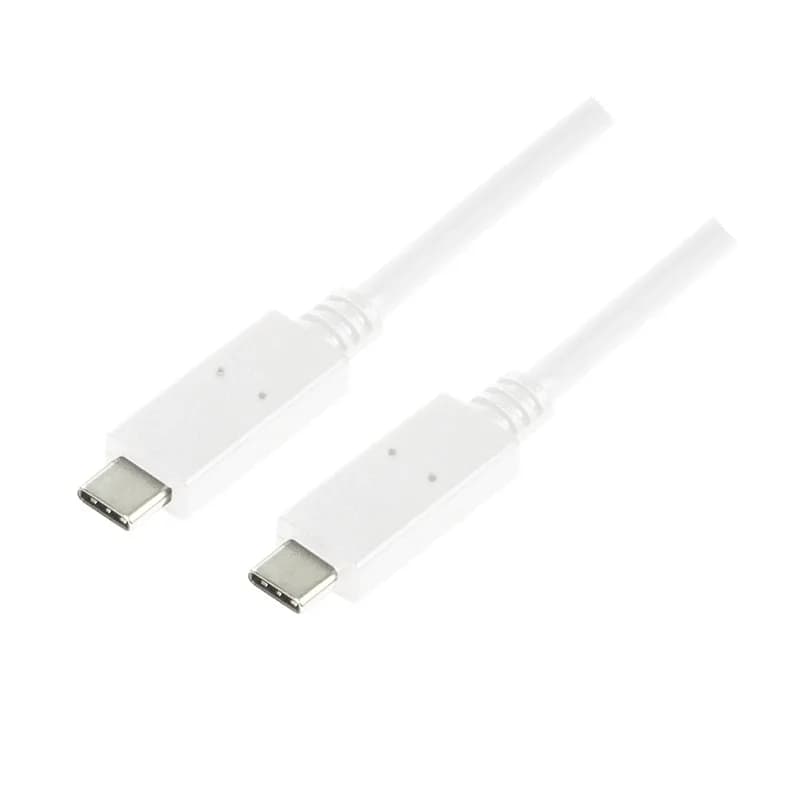 CABLU alimentare si date LOGILINK, pt. smartphone, USB 3.2, USB Type-C (T) la USB Type-C (T), 0.5m, alb, "CU0130"