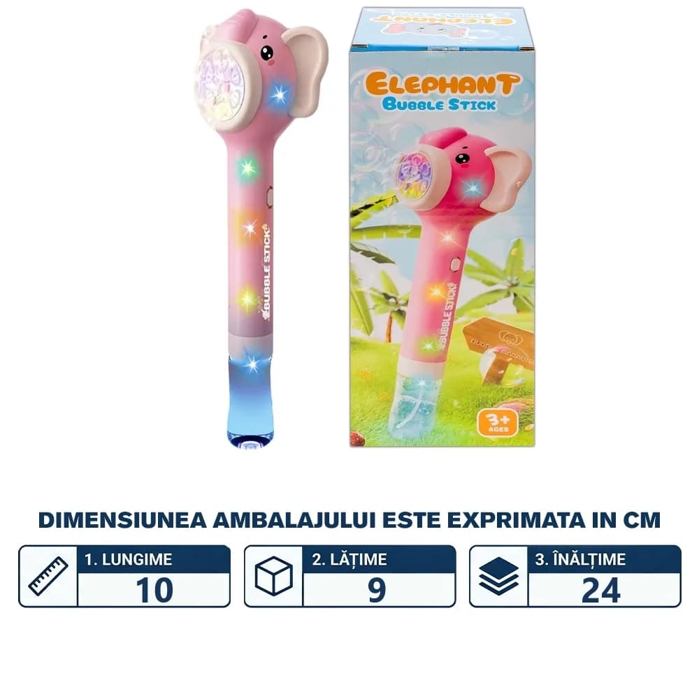 Baloane de sapun, cu baterii, Elefant — miniatură