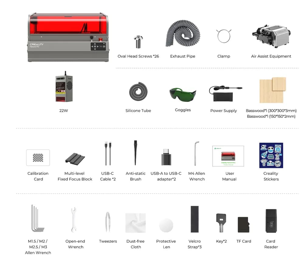 Gravator laser Creality Laser Falcon 2 Pro Gravierer – 22 W — miniatură