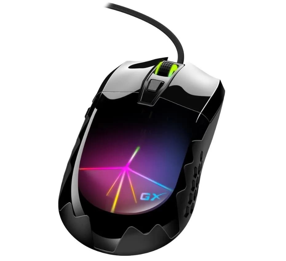 MOUSE Genius, "Scorpion M715", gaming, cu fir, USB, optic, 7200 dpi, butoane/scroll 6/1, negru, "31040007400" — miniatură