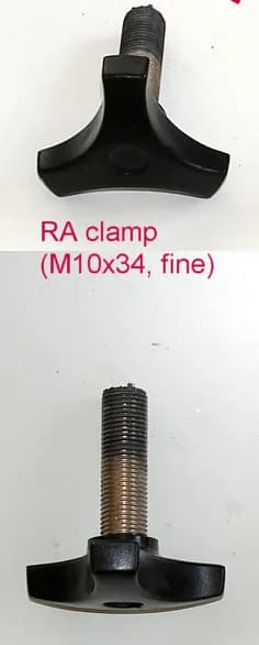 Șurub de fixare din oțel M10x34 cu pas filetat non-standard (de exemplu, pentru fixarea arborelui EQ2 recta)