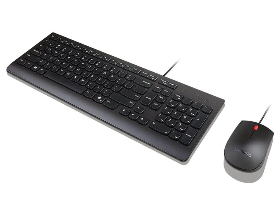 Lenovo Essential Wired Combo Keyboard and Mouse; Connectivity: Wired; Number of Button: 3; Mouse Resolution: 1600 DPI; Mouse Sensor: Optical sensor; Product Weight: Keyboard - 0.57 kg, Mouse - 69 g; Packed Weight: 0.91 kg; Color: Black; Warranty Period: Warranty Period — miniatură