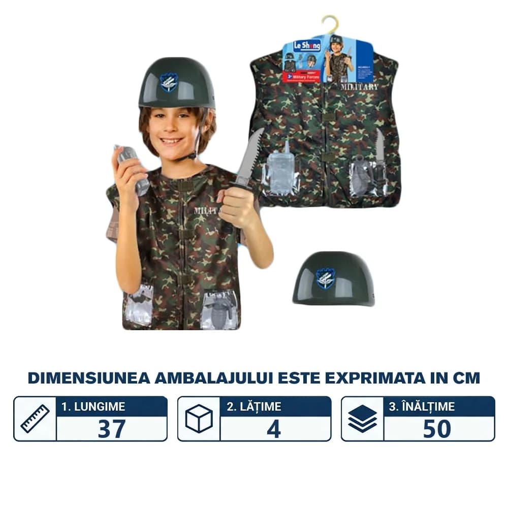 Costum Soldat, cu accesorii — miniatură