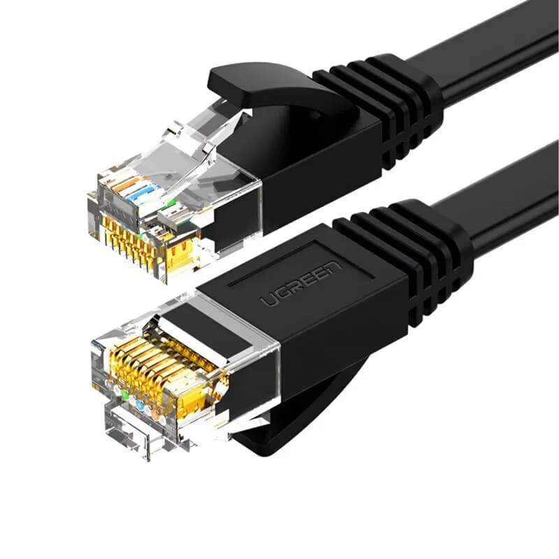 PATCH CORD UTP Ugreen Cat6, "NW102" fire din cupru, round cable, viteza maxima 1 Gbps, 1.5m, negru "60545" - 6957303865451 — miniatură