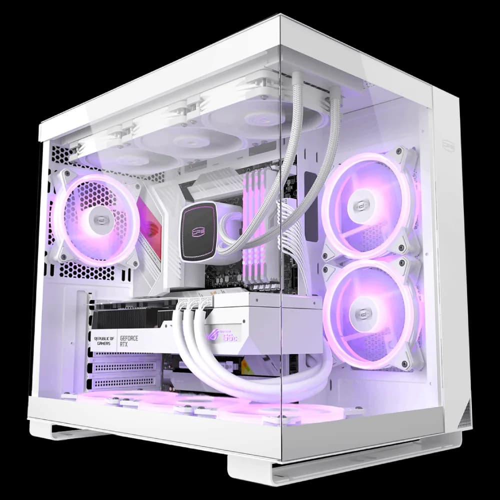 CARCASA PCCOOLER, Middle Tower, ATX, fara sursa, sticla securizata, 6 ventilatoare incluse, iluminare ARGB, negru, USB 3.2 gen 1 x 2, USB Type-C x 2, mic, audio, "C3 T500 ARGB WH"