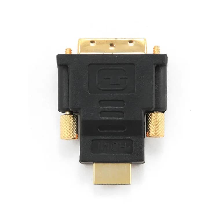 ADAPTOR video GEMBIRD, HDMI (T) la DVI-D SL (T), conectori auriti, black, "A-HDMI-DVI-1" — miniatură