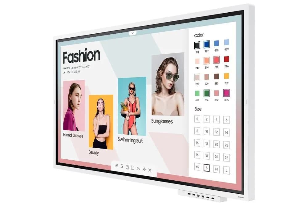 Tray conectivitate pentru display interactiv SAMSUNG Flip 2 55"/65"; HDMI Out, Conectivitate NFC pentru proiectarea telefonului pe display; aduce mufele din spate in fata pentru convenienta. — miniatură