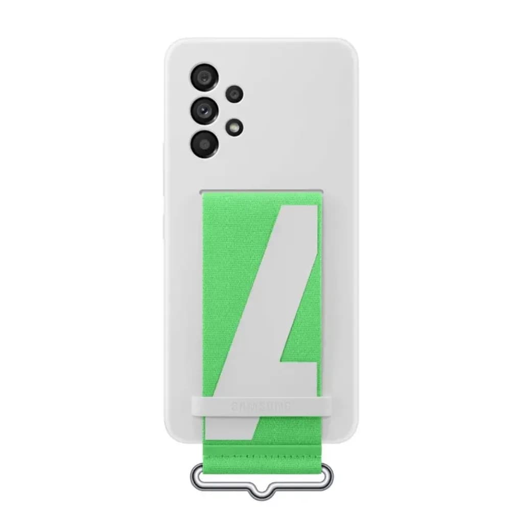 Galaxy A53 (5G); Silicone Cover with Strap; White "EF-GA536TWEGWW" — miniatură