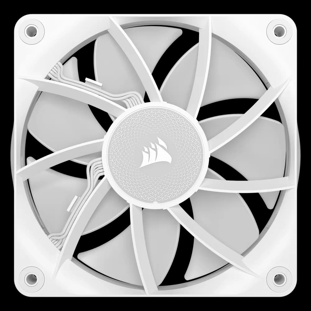VENTILATOR Corsair iCUE LINK RX120 RGB ALB, viteza 0.400-2100 RPM +/- 10%, 10.5-74.2 CFM, Presiune Statica: 0.12-4.38 mm-H2O, 10-36dBA, Prindere magnetica, Lungime cablu 135mm "CO-9051021-WW" — miniatură