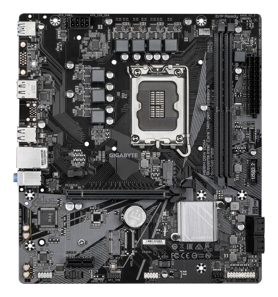Placa de baza Gigabyte H610M D3W, Socket 1700, DDR4, Micro-ATX — miniatură