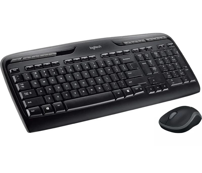 KIT wireless LOGITECH, tastatura wireless multimedia "MK330" + mouse wireless 1000dpi, 3 butoane "M215", black, "MK330" "920-003999" — miniatură