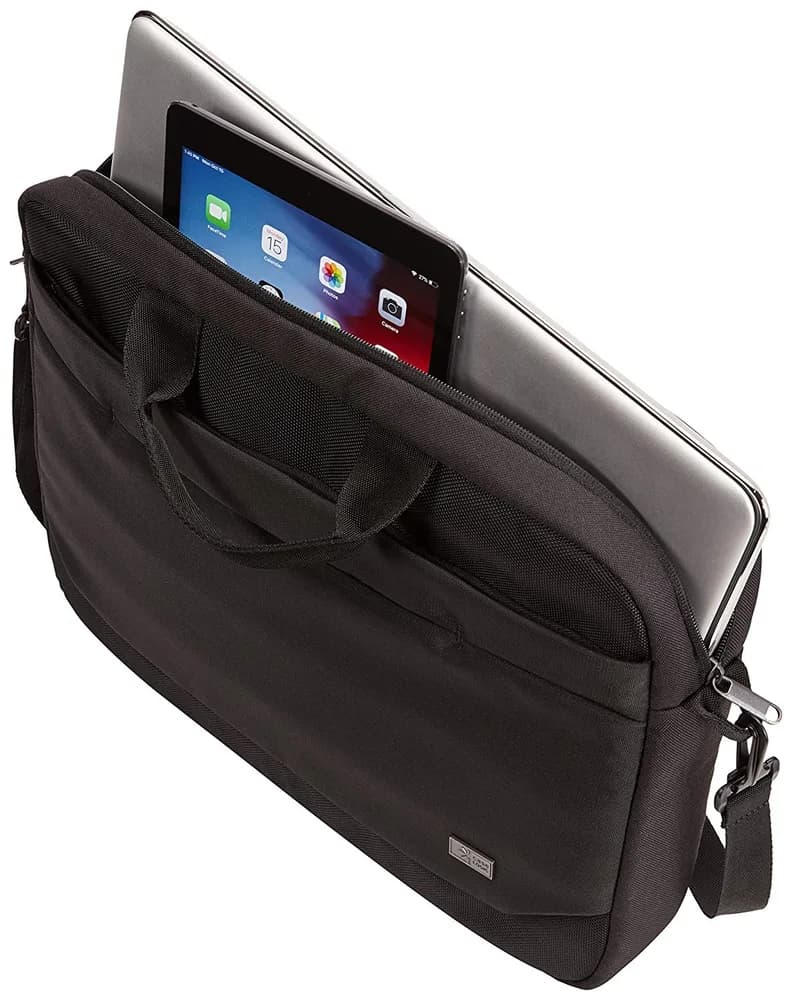 GEANTA CASE LOGIC, pt. notebook de max. 15.6 inch, 1 compartiment, buzunar frontal x 2, waterproof, poliester, negru, "ADVA-116 BLACK"/3203988 — miniatură