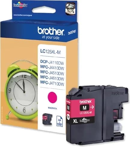 Cartus Cerneala Original Brother Magenta, LC125XLM, pentru DCP-J4110|MFC-J4410|J4510|J4610|J4710|J6520|J6920, 1.2K, "LC125XLM"