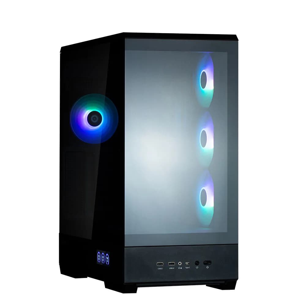 CARCASA Zalman "P50", middle tower, gaming, fara sursa, suporta 10xfan, 1xfan inclus, PSU shroud, USB 3.1 gen1 x 2, audio+mic, 7 sloturi expansiune, negru, "P50 Black" — miniatură