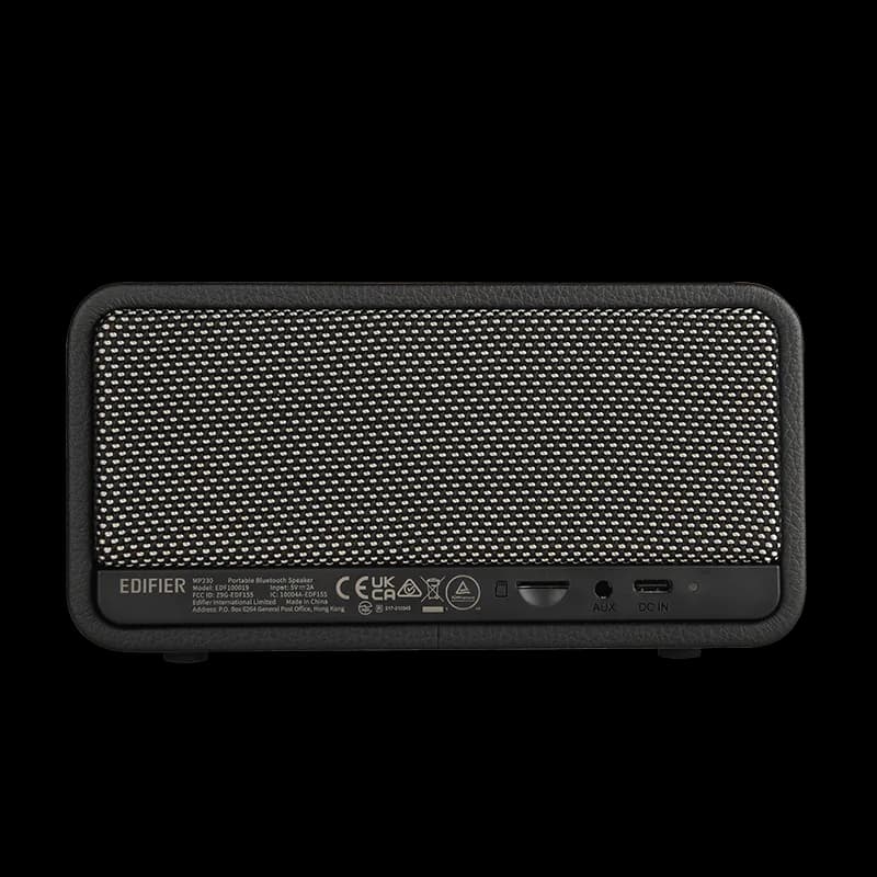 BOXE EDIFIER portabile bluetooth,RMS: 20W (10W+10W), BT 5.0, AUX, microSD, USB, built-in Li-ion pana la 10h (2600mAh),retro design (vintage radio 1960s),MDF,black, "MP230-BK" — miniatură
