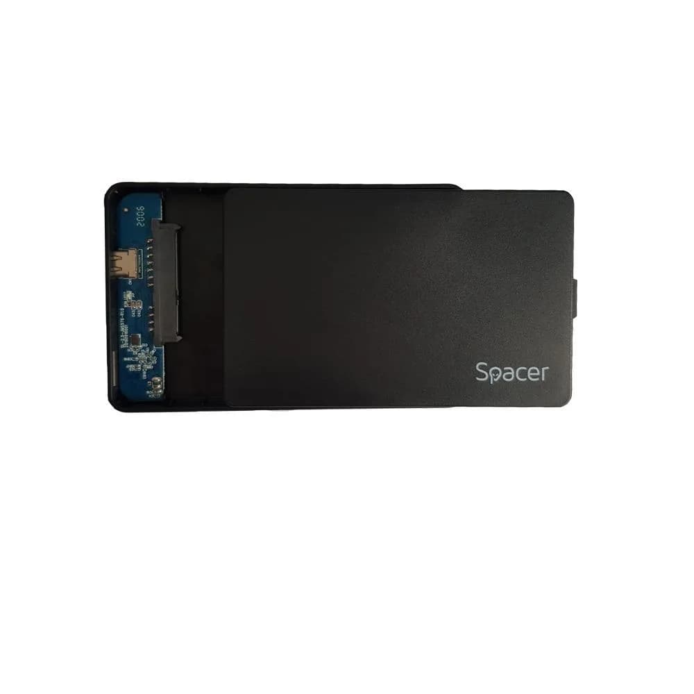 Rack extern HDD/SSD 2.5" Spacer USB-C 3.1 negru — miniatură