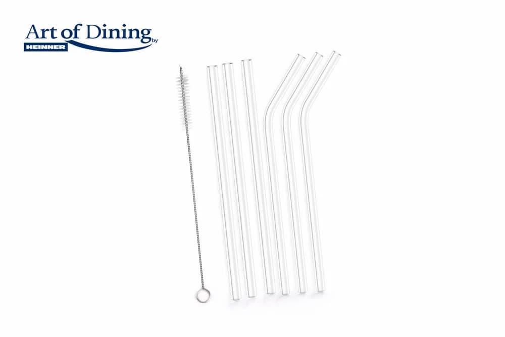 SET 6 PAIE DIN STICLA+PERIE PENTRU CURATARE, ART OF DINING BY HEINNER — miniatură