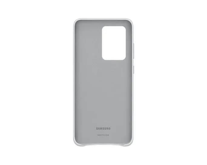 HUSA Smartphone Samsung, pt Galaxy S20 Ultra, tip back cover (protectie spate), piele, ultrasubtire, gri, "EF-VG988LSEGEU" — miniatură