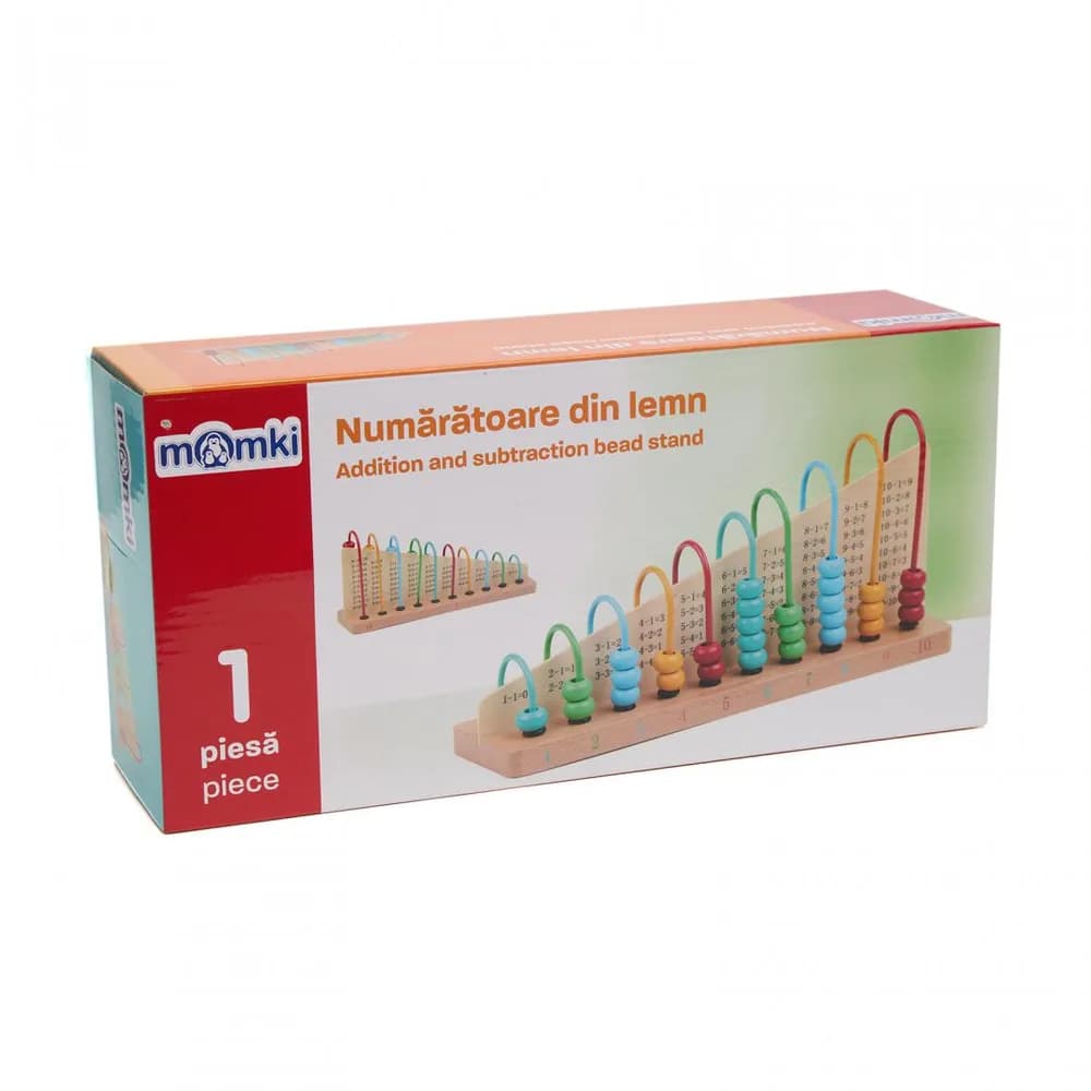 NUMARATOARE COLORATA DIN LEMN, MOMKI — miniatură