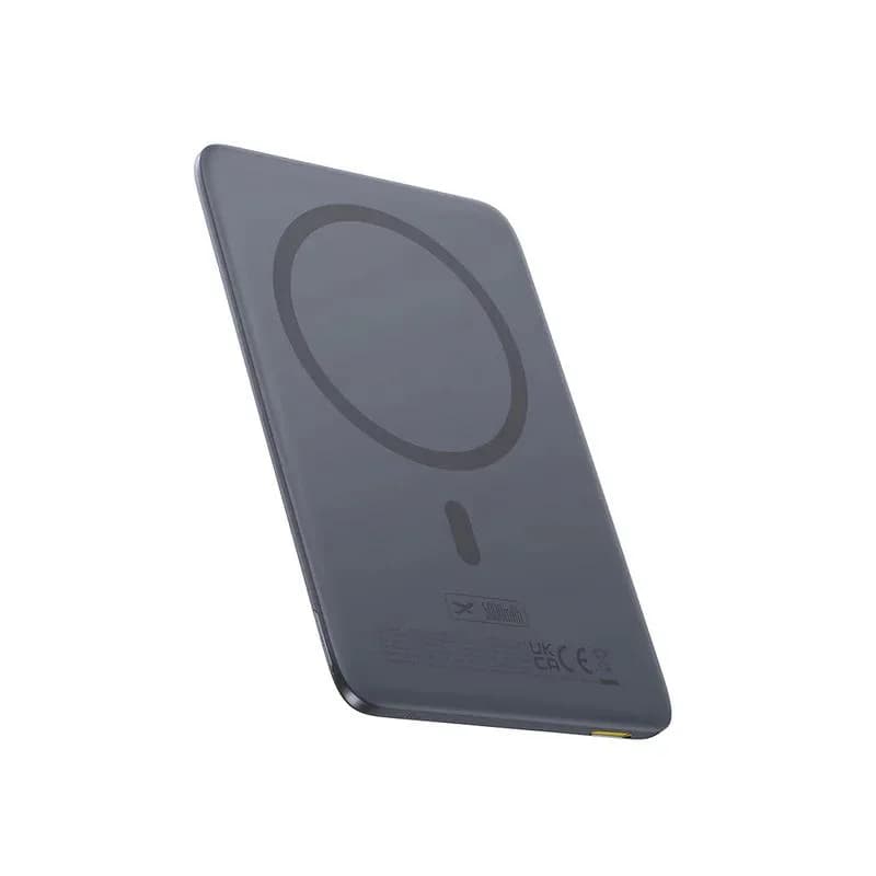 POWER BANK Baseus PicoGo, 5000mAh, 20W, 1 x USB Type-C, prindere magnetica incarcare wireless 15W, cablu integrat USB Type-C la USB Type-C 30cm, gri, "P1007680C813-00" - 6932172690656