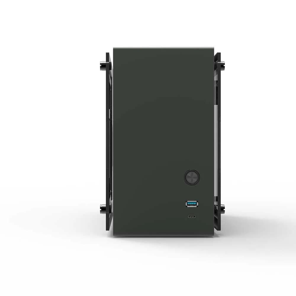 CARCASA Zalman "M2 mini", mini tower, gaming, compatibil sursa SFX, SFX-L, suporta 2xfan, 1xfan inclus, USB Type-C x 1, USBx1, 2 sloturi expansiune, gri, "M2 mini (Gray)" — miniatură