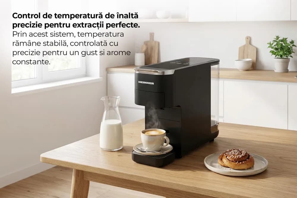 ESPRESSOR CU CAPSULE HEINNER CAFE SUPREME HEMC-DD15BK — miniatură