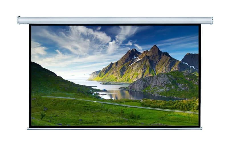 Ecran proiectie electric, perete/tavan, 220 x 124 cm Blackmount, cu telecomanda, Format 16:9