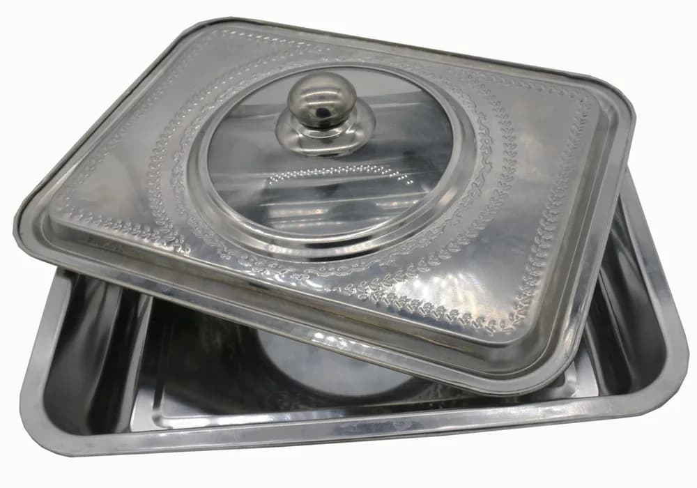 TAVA CUPTOR CU CAPAC, INOX, 39x29x7, VANORA HOME — miniatură