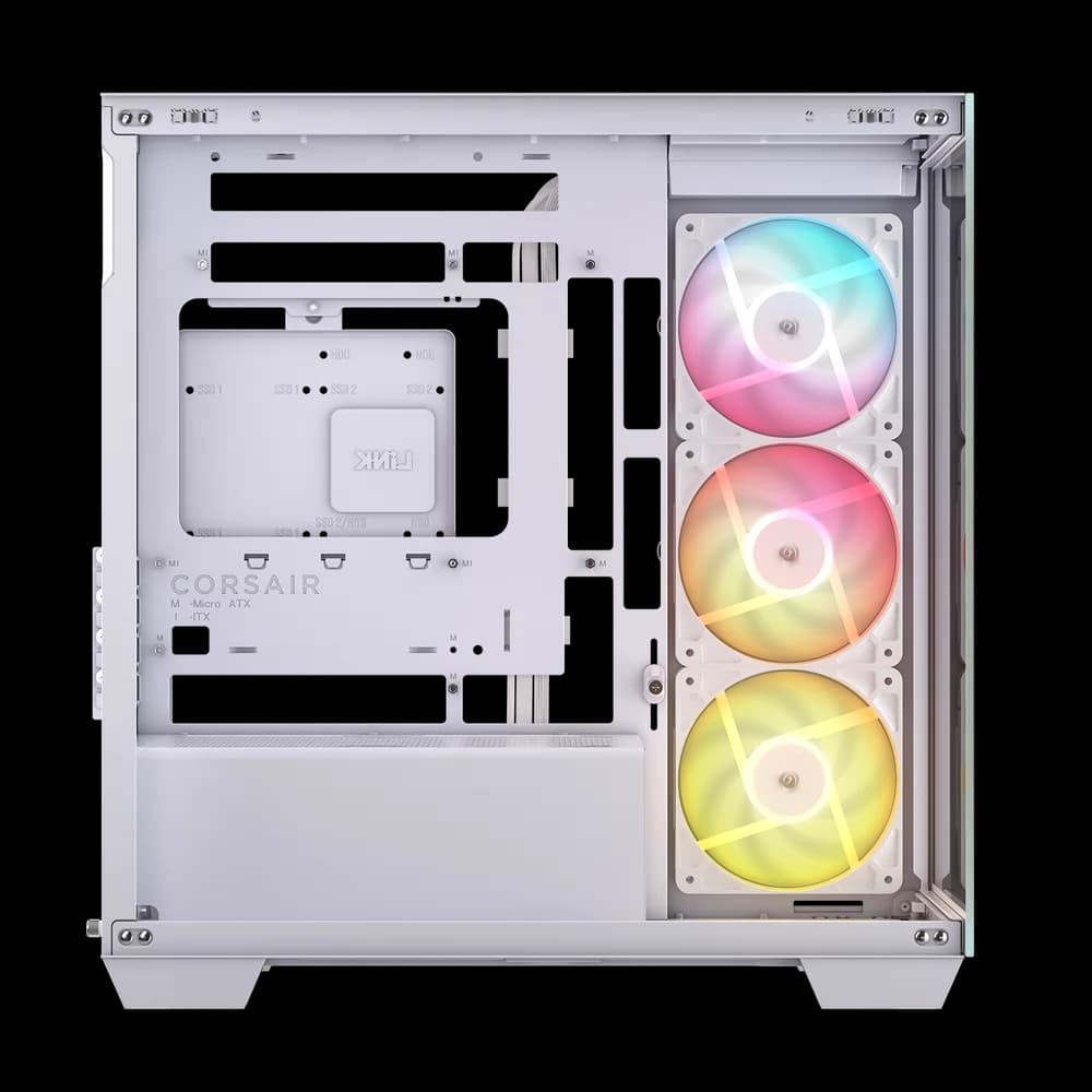 Carcasa Corsair 2800X RS-R ARGB, Micro-ATX, cu 3 ventilatoare incluse RS120-R ARGB, Alb "CC-9011348-WW" — miniatură