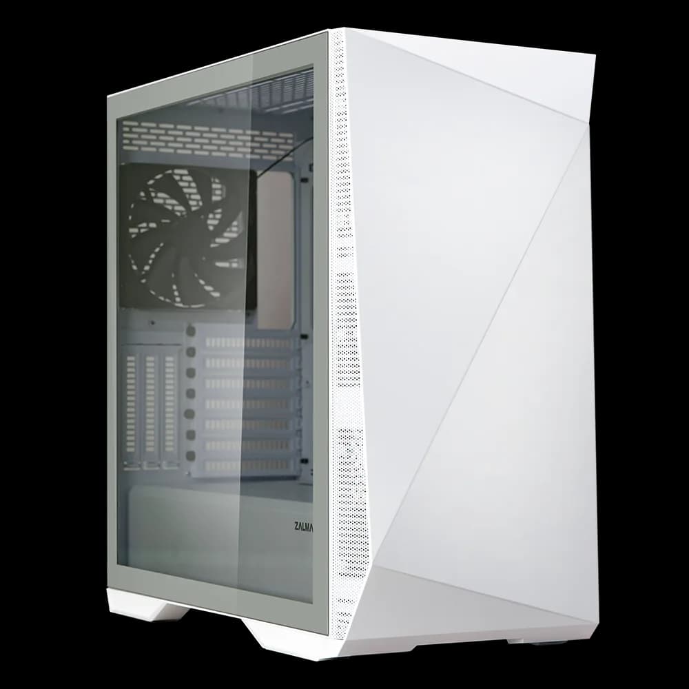 CARCASA Zalman "Z9 Iceberg", middle tower, gaming, fara sursa, suporta 7xfan, 2xfan inclus, PSU shroud, USB Type-C x 1, USBx4, audio+mic, 7 sloturi expansiune + 3 verticale, alb, "Z9 Iceberg White" — miniatură