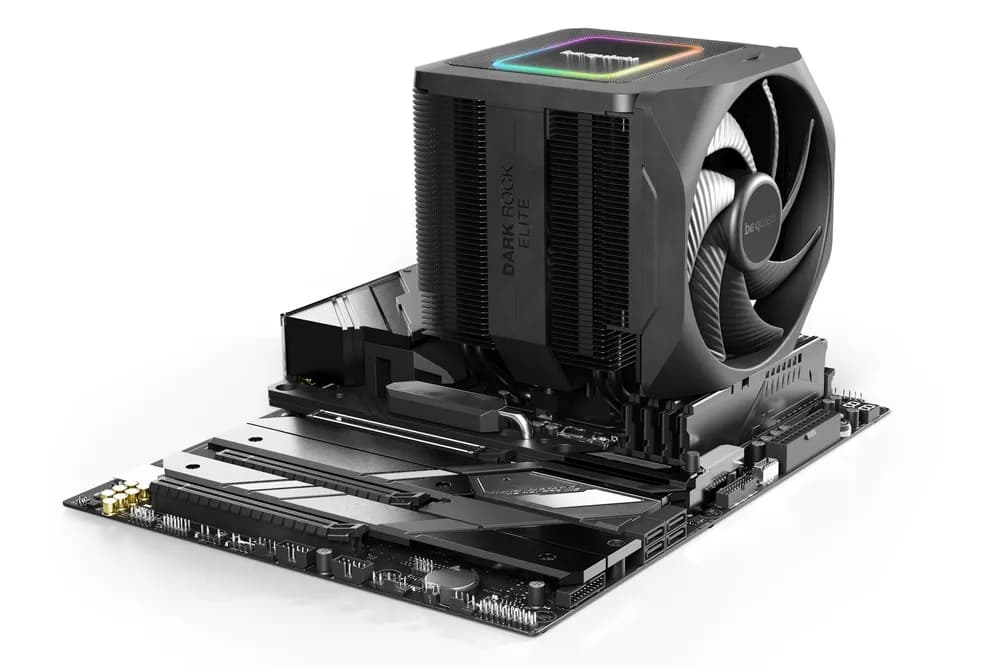 COOLER be quiet "Dark Rock Elite",racire aer, Ø6 mm×7 pcs heatpipe, skt. Intel LGA 1700/1200/115x, AMD: AM5/AM4, fan 135mm, 2000 rpm, conectare 4-pin PWM, LED ARGB, "BK037" — miniatură