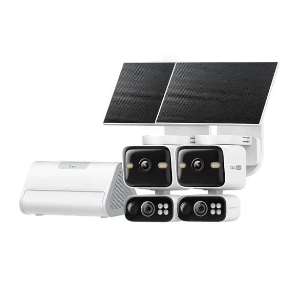 KIT CAMERA IP Exterior TP-Link, 2x camere dual lens 2K solar pan/tilt + CentralHub H500 (stocare locala 16GB, extensibila pana la 16TB), WiFi 2.4/5GHz, IP65, "Tapo HB410"