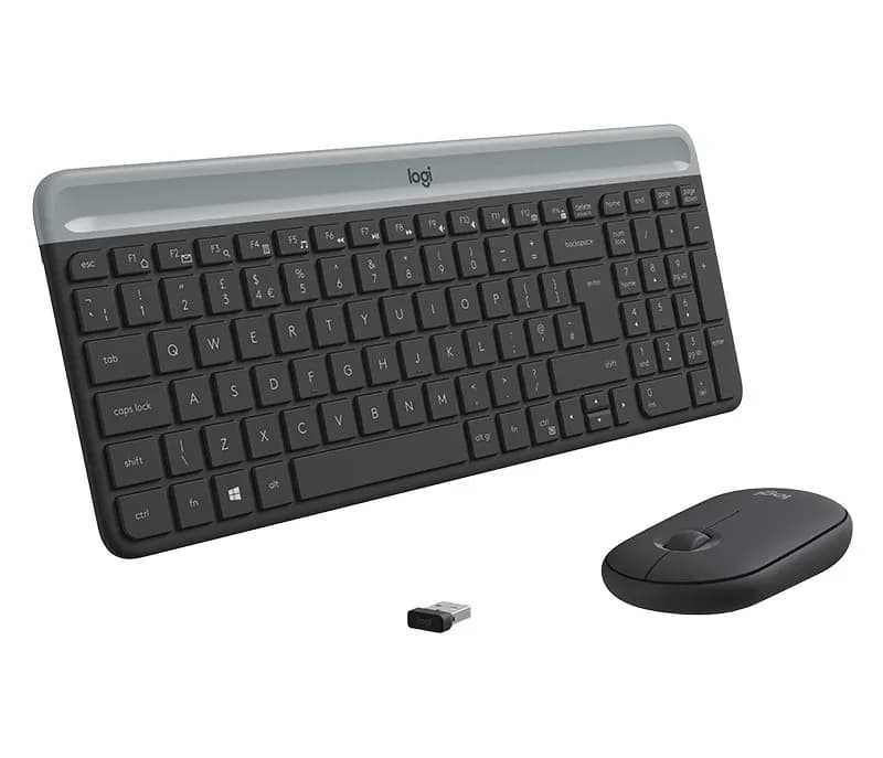 LOGITECH Logitech Slim Wireless Keyboard and Mouse Combo MK470 - GRAPHITE — miniatură