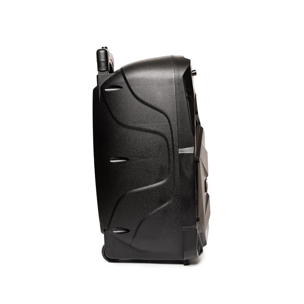 BOXA SPACER portabila bluetooth COUGAR, tip troler, RMS: 35W, 8" woofer, acumulator 3.7V,1800 mAh, input : AUX audio, radio FM, guitar, USB/microSD, remote control, wireless microphone, black, "SPB-H8-BT" 43501597 — miniatură