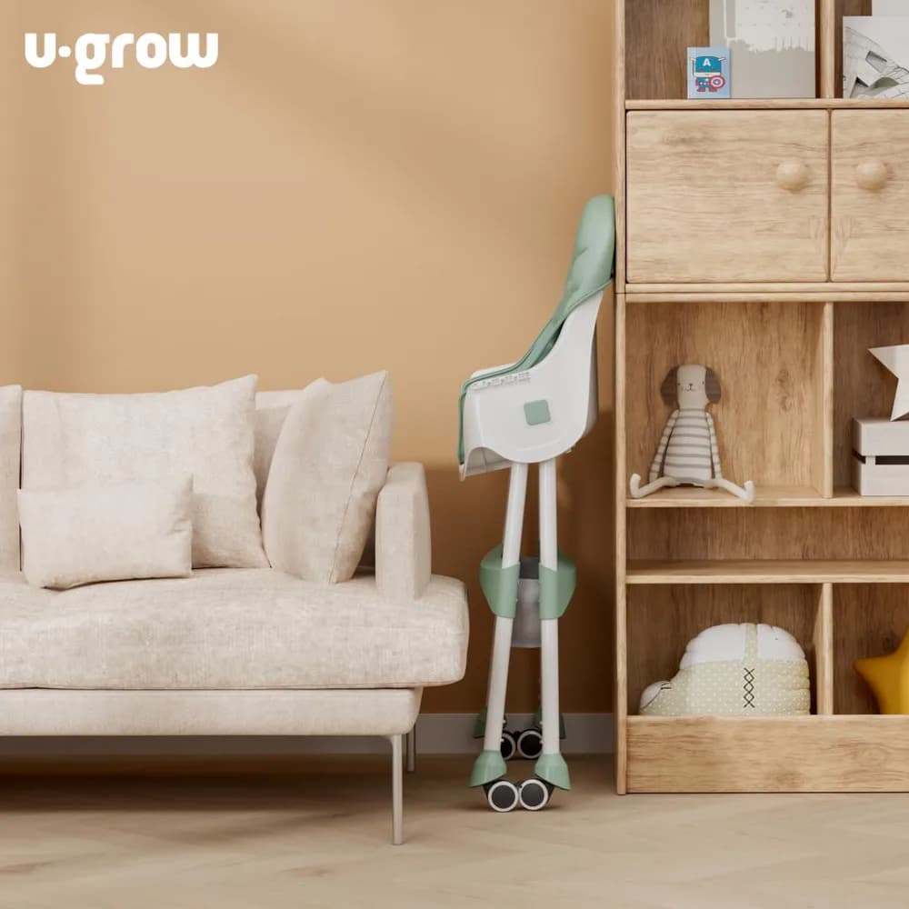 Scaun de masa 2 in 1, pliabil, verde, U-Grow — miniatură