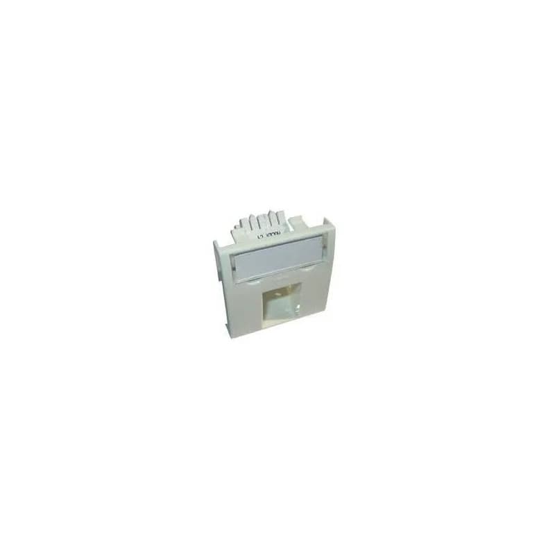 Conector inclinat, 1xRJ45 UTP cat.5e, 45x45 PowerCat, alb, (compatibil Legrand Mosaic) - Molex "MLG-00036-02"