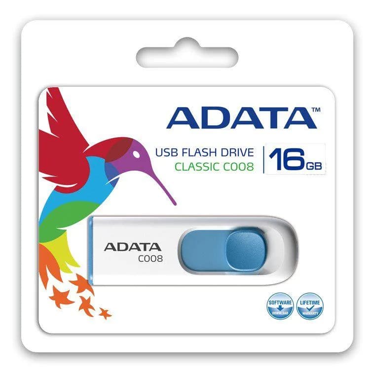 Memorie USB ADATA C008 16 GB, USB 2.0, Alb