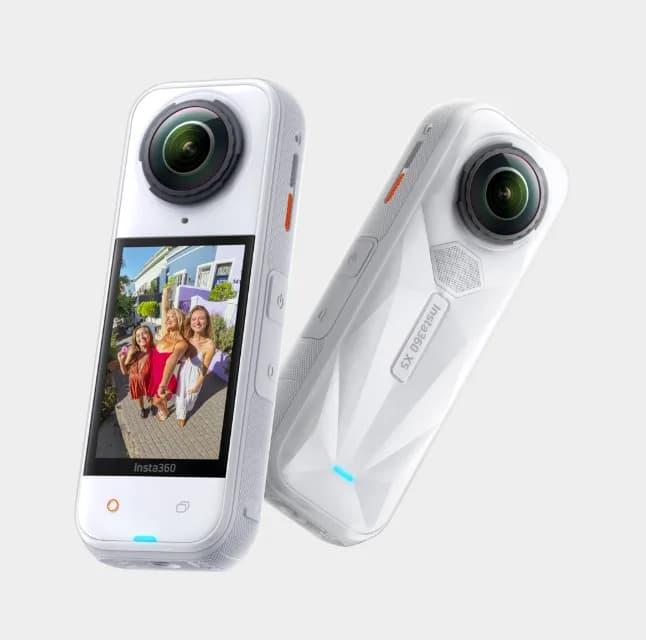 Insta360 X5. HD type: 8K Ultra HD, Maximum video resolution: 7680 x 3840 pixels, Maximum frame rate: 120 fps. Total megapixels: 72 MP, Optical sensor size: 25.4 / 1.28 mm (1 / 1.28"), Maximum image resolution: 11904 x 5952 pixels. Field of view (FOV) angle: 360°, Maximum focal length (35mm film