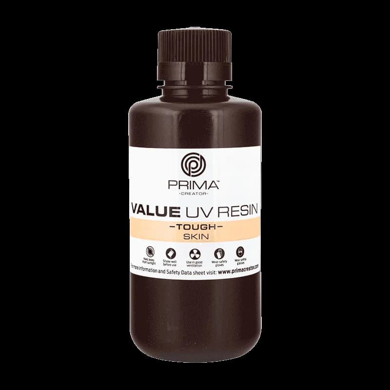 Rășină 3D PrimaCreator Value Tough UV (ABS Like) – 500 g – Skin — miniatură