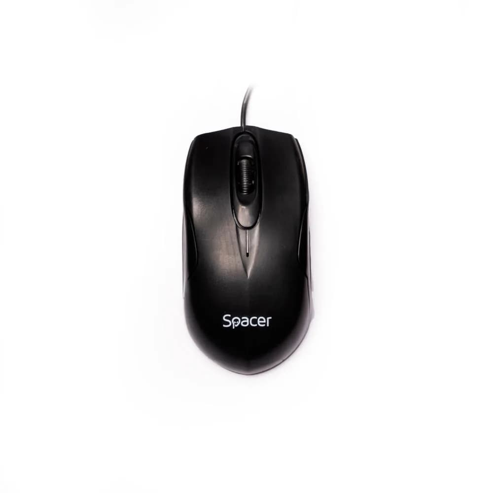 Mouse SPACER SPMO-M11, Sub 1000 dpi, Negru — miniatură