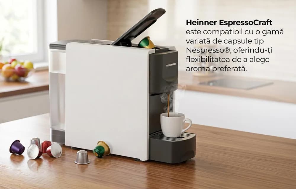 Espressor cu capsule HEINNER EspressoCraft HEMC-DD20WHBK — miniatură