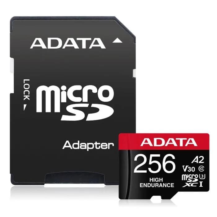 CARD MicroSD ADATA, Premium, 256 GB, V30 UHS-I U3 "AUSDX256GUI3V30SHA2-RA1"