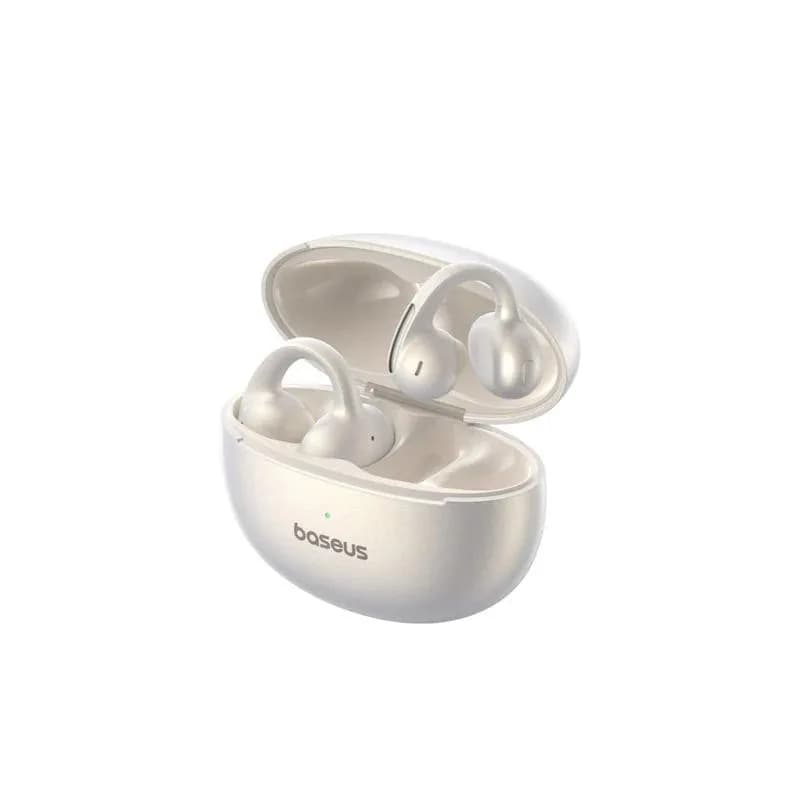 CASTI Baseus Bowie MC1 Pro Open-Ear True Wireless, on ear, pt smartphone, microfon pe casca, conectare prin Bluetooth 6.0, alb "A0102504" - 6932172694883 — miniatură