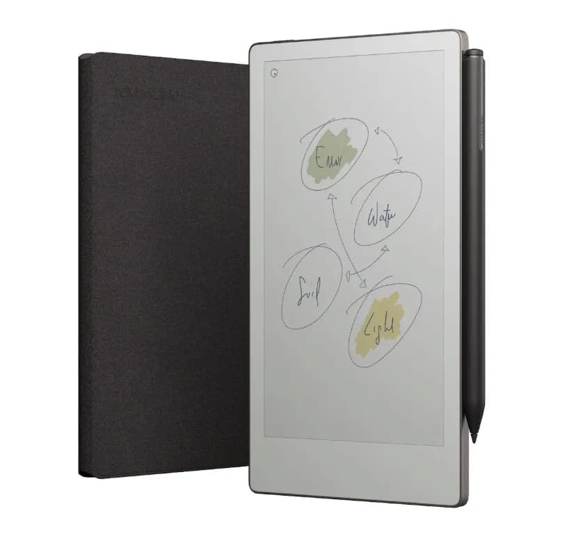 reMarkable Paper Pro Move with MarkerPlus + BookFolio Premium Leather (Black) — miniatură
