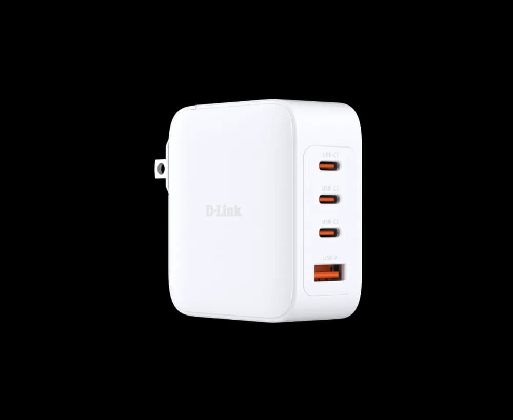 INCARCATOR retea D-Link, Quick Charge GaN PD 3.0, 100W, 3 x USB Type-C 20.0V / 5.0A max, 1 x USB 12.0V / 2.5A, alb "DCP-101"