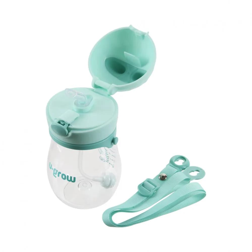 Cana cu pai si curea, tritan 330 ml, U-Grow — miniatură
