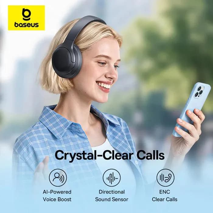 CASTI Baseus Bowie Bass BH1 Lite Wireless Noise Cancelling, over ear, 40mm Dynamic Drivers, autonomie 80 ore, microfon pe casca, conectare prin Bluetooth 6.0, negru "A0203C00" - 6953156299320 — miniatură